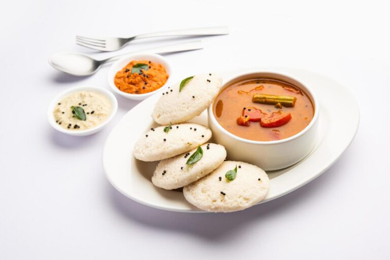 idly-sambar-or-idli-with-sambhar-and-green-red-chutney-popular-south-indian-breakfast